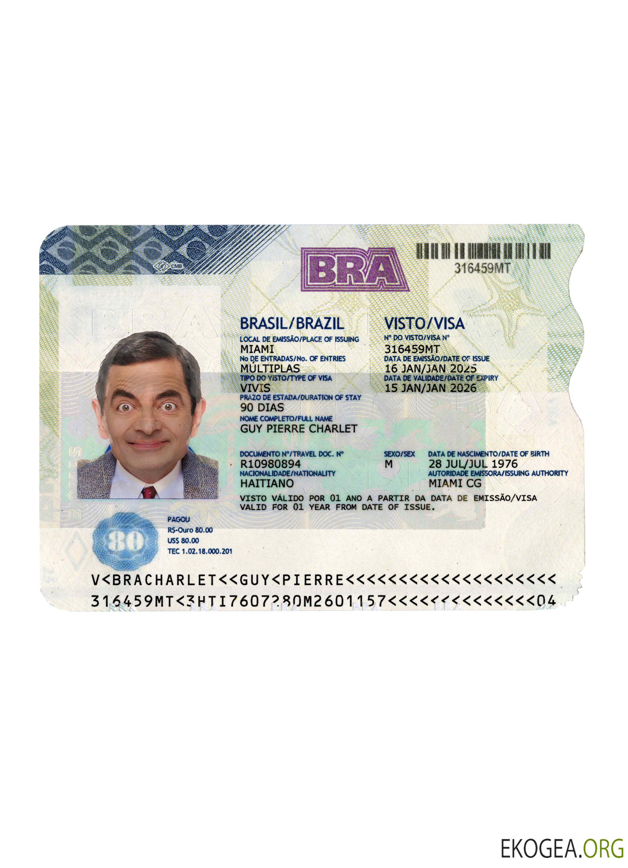 Visa de voyage pour le Brésil 2025 présent